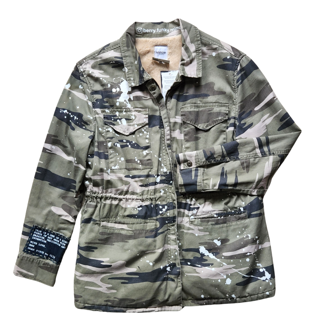 WHITE SPLASH CAMOUFLAGE JACKET - WOMEN SIZE M
