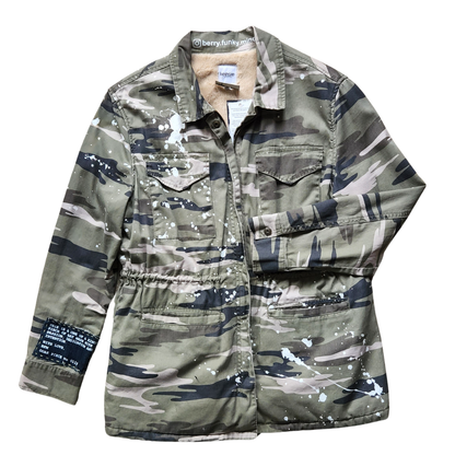 WHITE SPLASH CAMOUFLAGE JACKET - WOMEN SIZE M