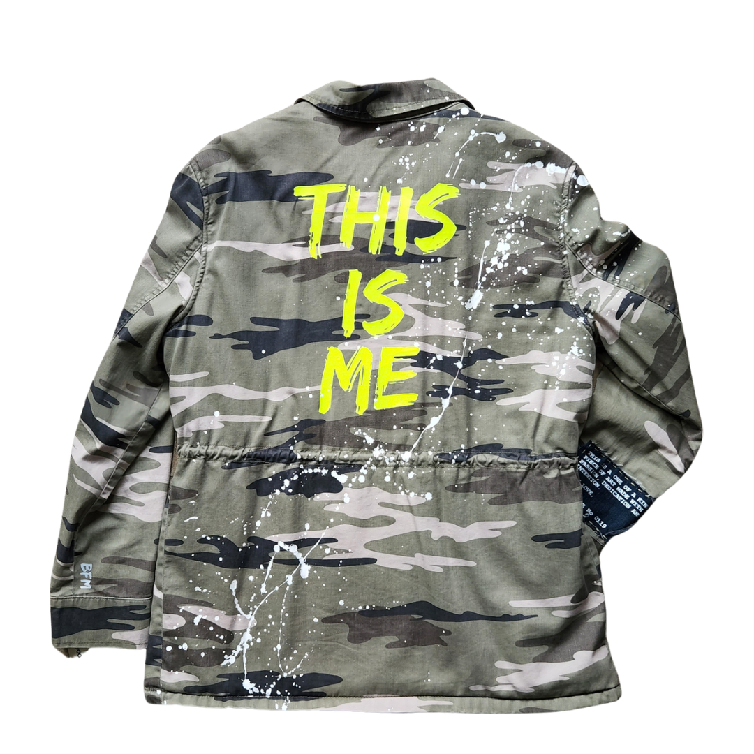 WHITE SPLASH CAMOUFLAGE JACKET - WOMEN SIZE M
